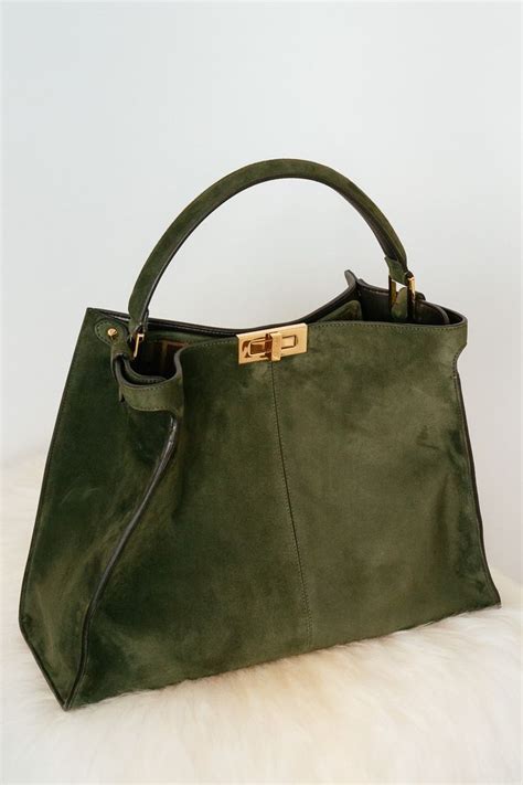 fendi peekaboo regular green|fendi peekaboo suede.